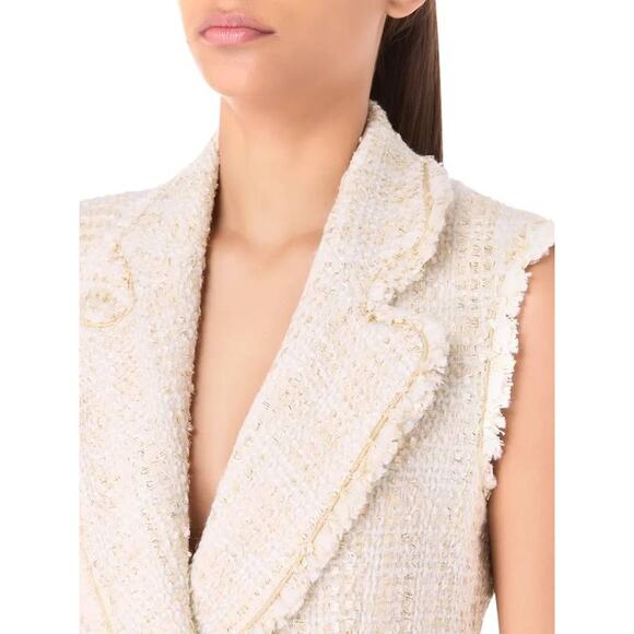 Borgo de Nor Lucienne Tweed Jacket Dress in Cream UK 10 US 6 - Picture 4 of 6